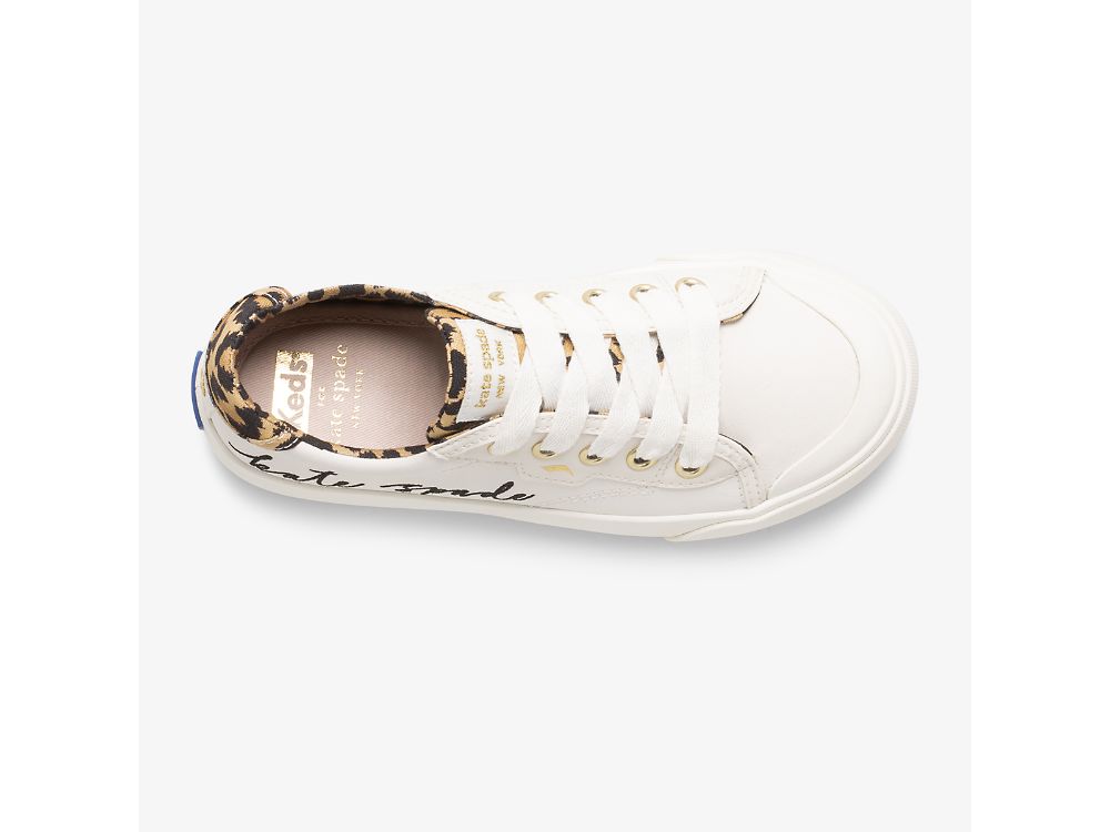 Αθλητικά Παπούτσια Keds Kate Spade New York Crew Kick '75 για κοριτσια ασπρα λεοπαρ | GR-41149