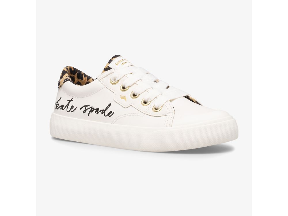 Αθλητικά Παπούτσια Keds Kate Spade New York Crew Kick '75 για κοριτσια ασπρα λεοπαρ | GR-41149