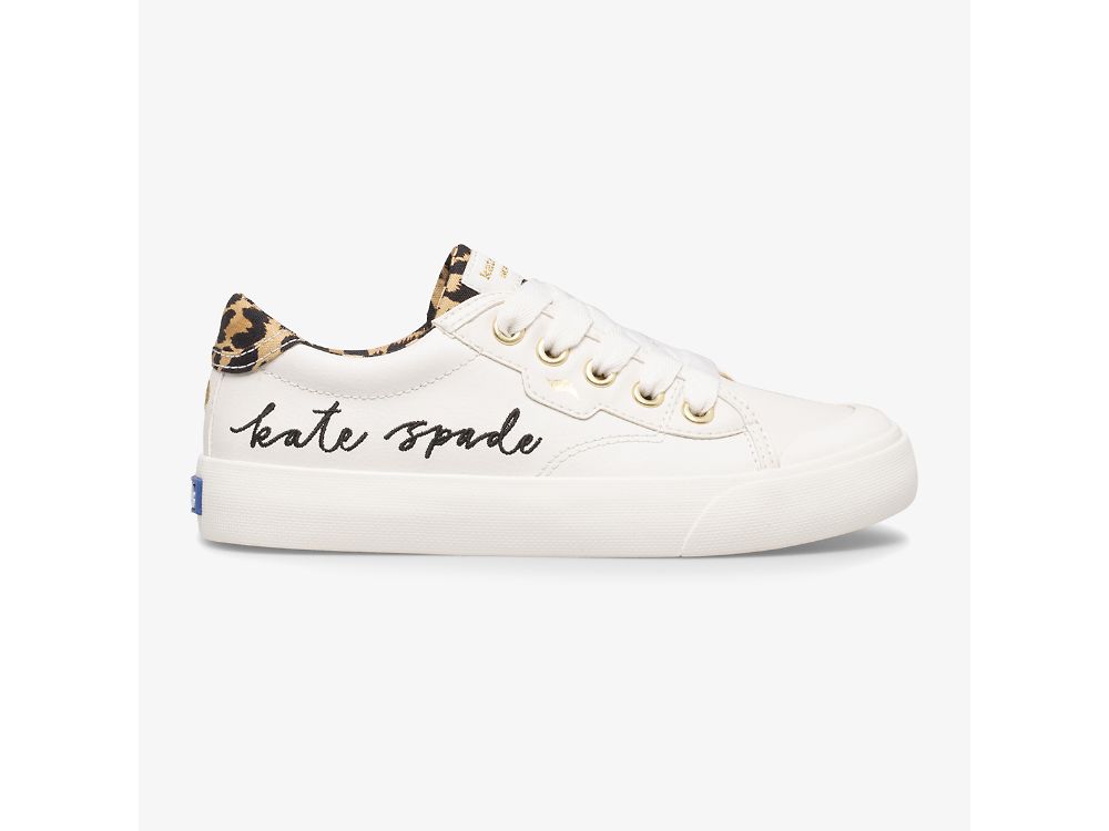 Αθλητικά Παπούτσια Keds Kate Spade New York Crew Kick \'75 για κοριτσια ασπρα λεοπαρ | GR-41149