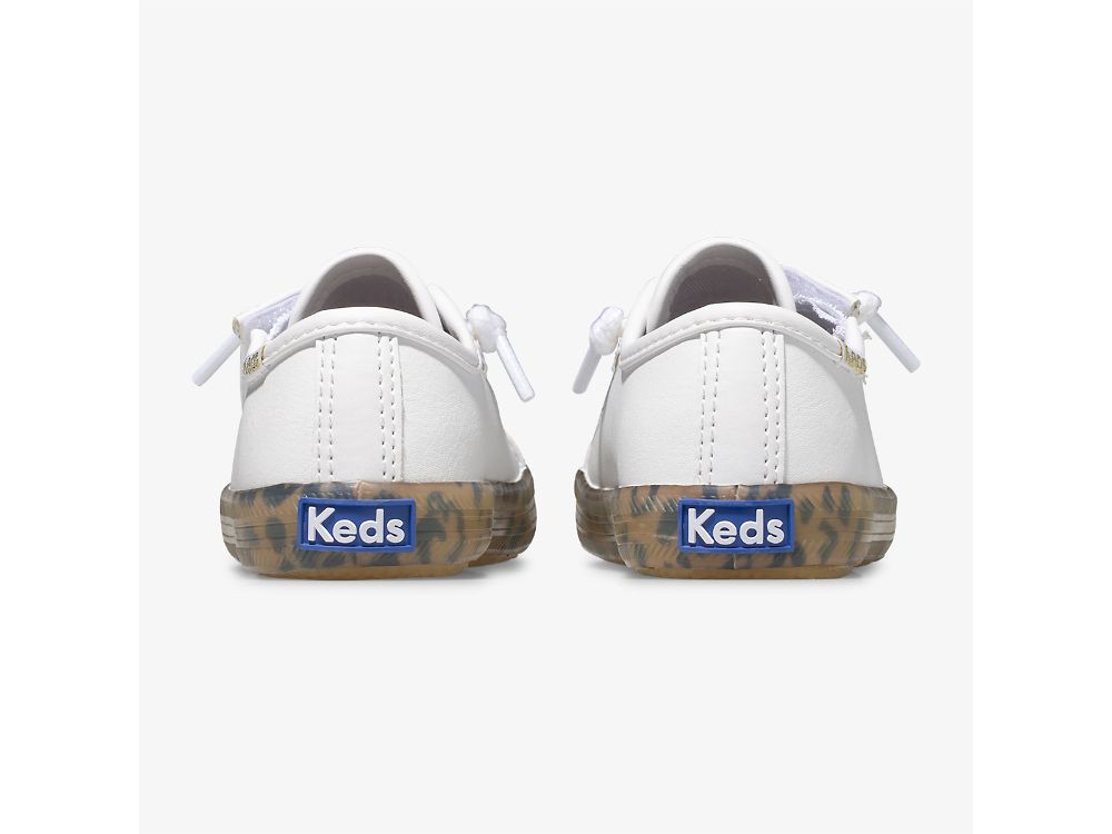 Αθλητικά Παπούτσια Keds Kickstart Leopard Foxing Sneaker Jr για κοριτσια ασπρα λεοπαρ | GR-07516