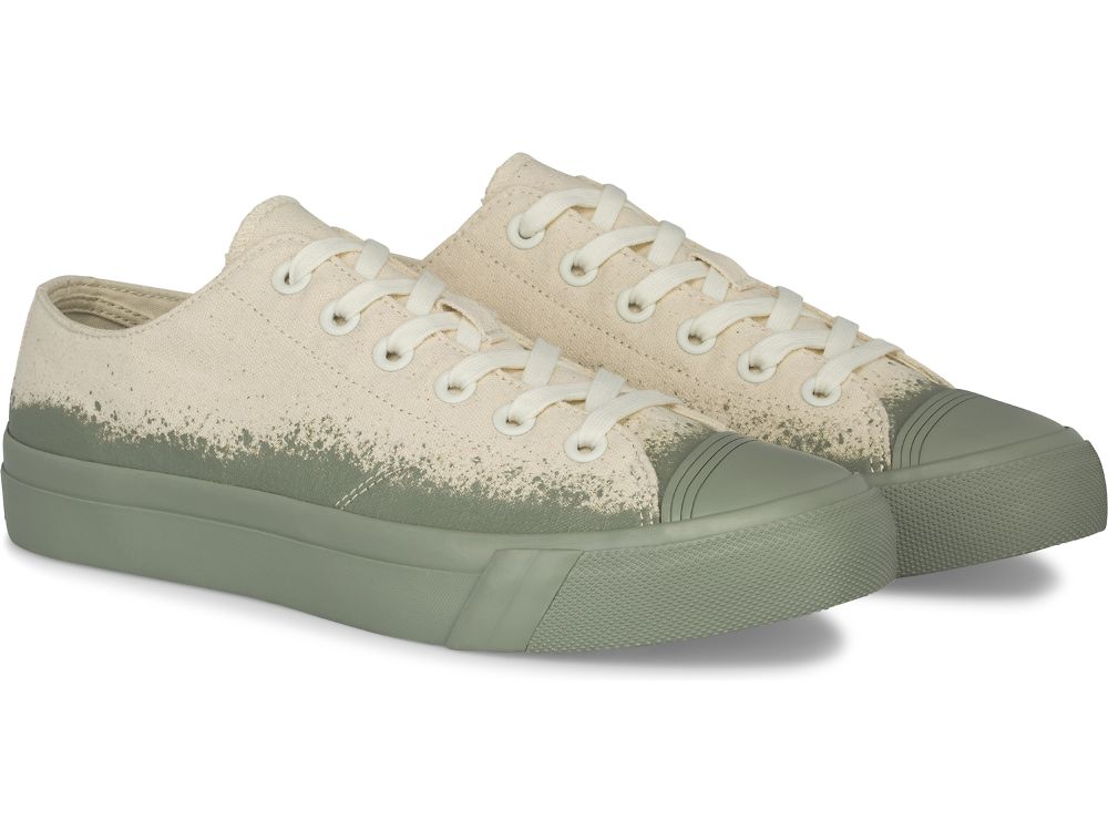 Αθλητικά Παπούτσια Keds Royal Lo Spray Foxing ανδρικα Μπεζ πρασινο | GR-37645