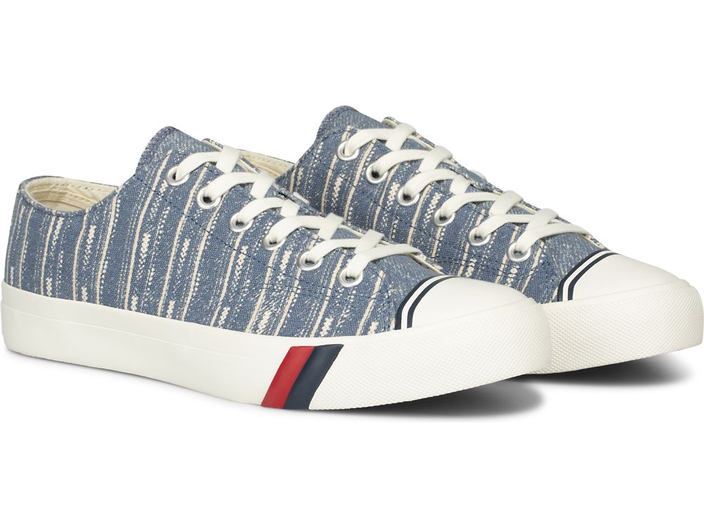 Αθλητικά Παπούτσια Keds Royal Lo Woven Stripe ανδρικα μπλε σκουρο | GR-02462