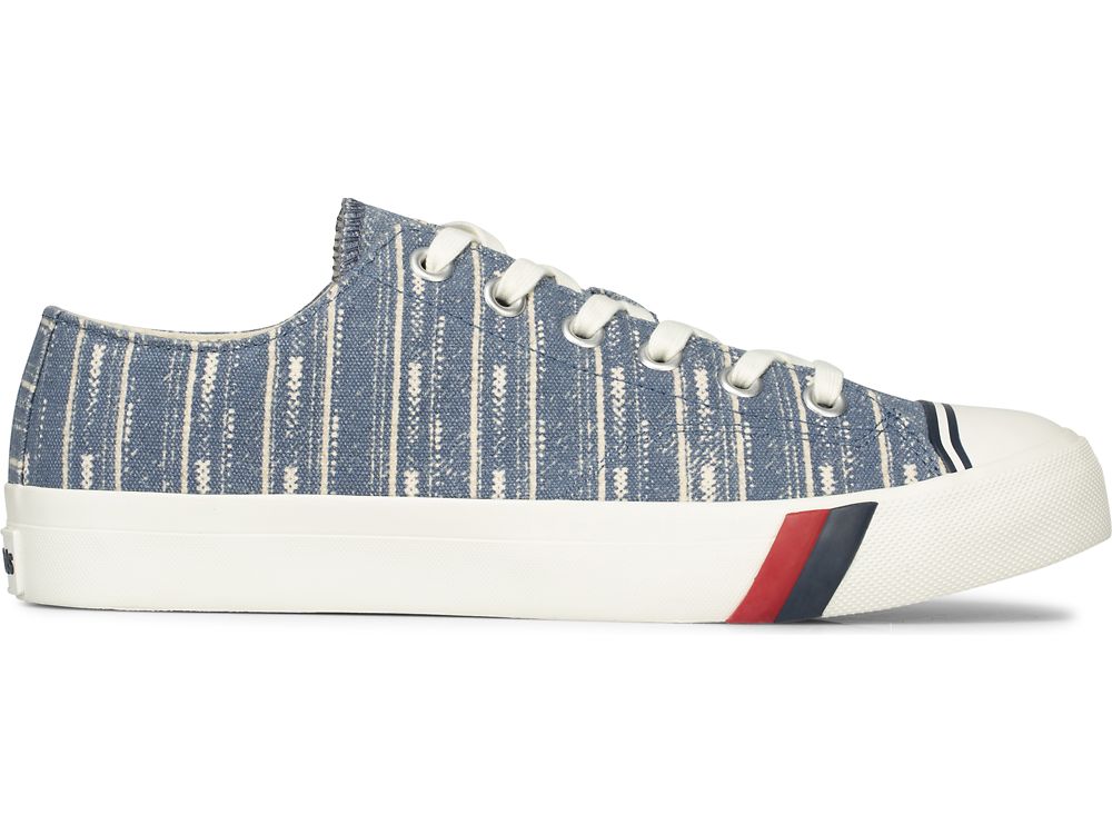 Αθλητικά Παπούτσια Keds Royal Lo Woven Stripe ανδρικα μπλε σκουρο | GR-02462