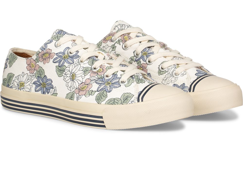 Αθλητικά Παπούτσια Keds Super Recycled καμβα Floral Print ανδρικα κρέμα | GR-91776