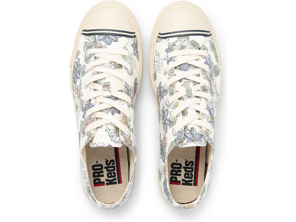 Αθλητικά Παπούτσια Keds Super Recycled καμβα Floral Print ανδρικα κρέμα | GR-91776