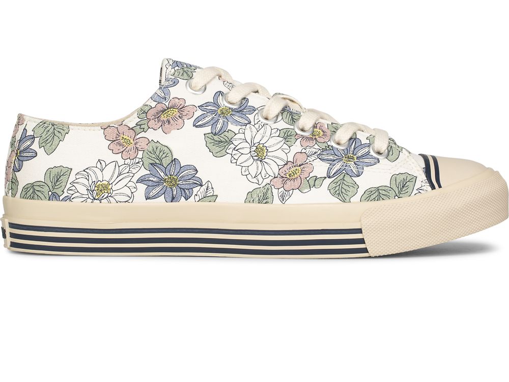 Αθλητικά Παπούτσια Keds Super Recycled καμβα Floral Print ανδρικα κρέμα | GR-91776