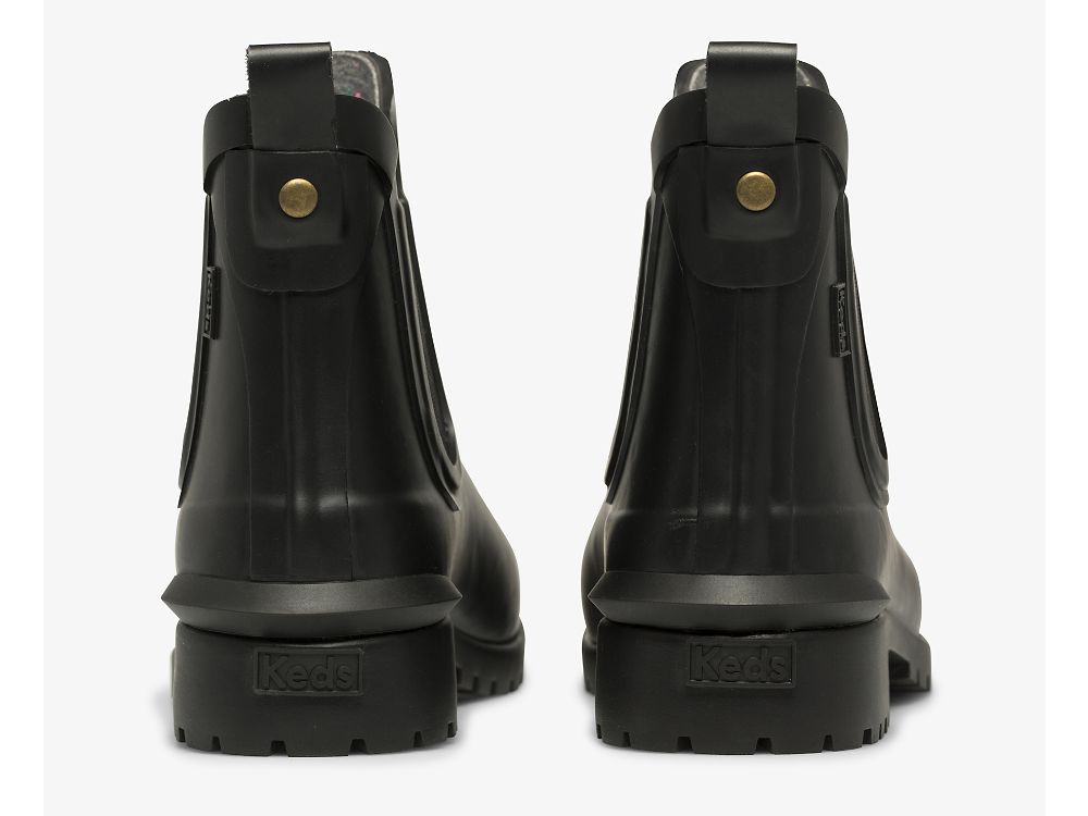 γαλοτσεσ Keds Rowan Rain Boot γυναικεια μαυρα μαυρα | GR-81395