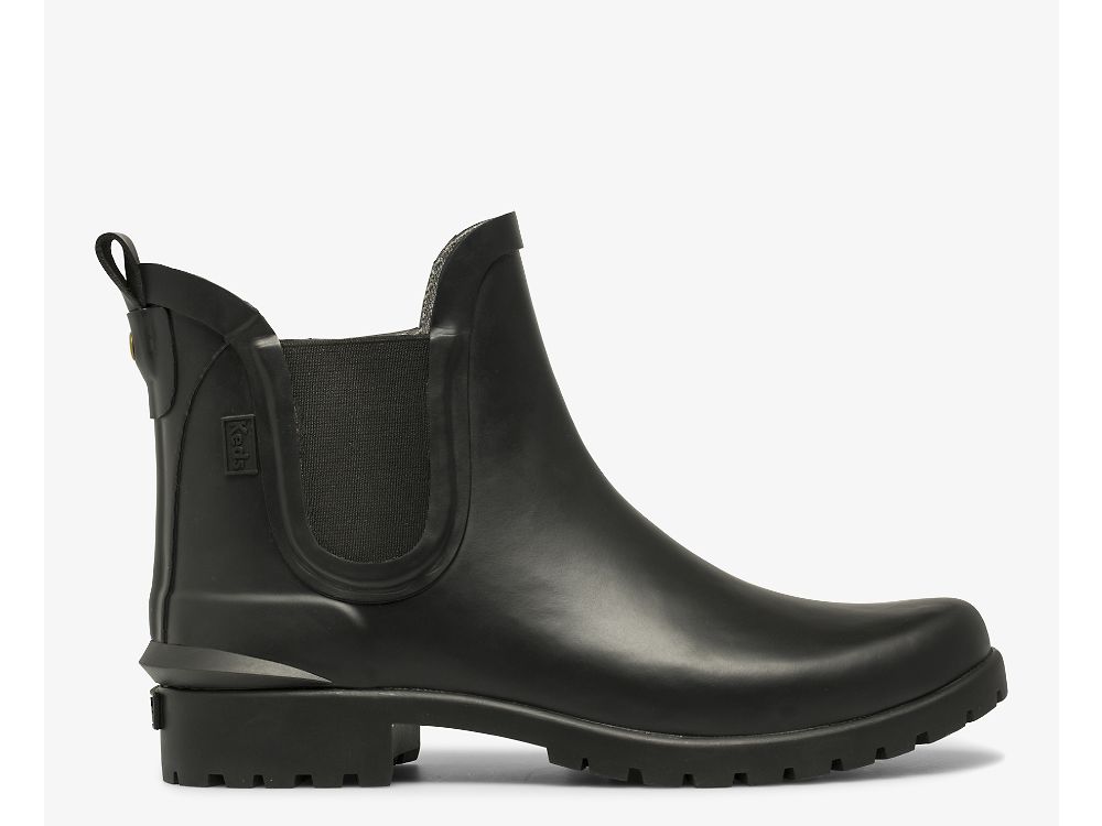 γαλοτσεσ Keds Rowan Rain Boot γυναικεια μαυρα μαυρα | GR-81395