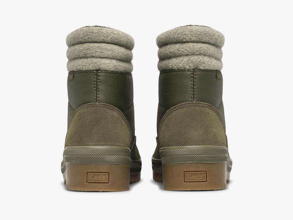 μποτεσ Keds Camp Boot σουετ & Splash Twill w/ Thinsulate™ γυναικεια Ελιά | GR-09671