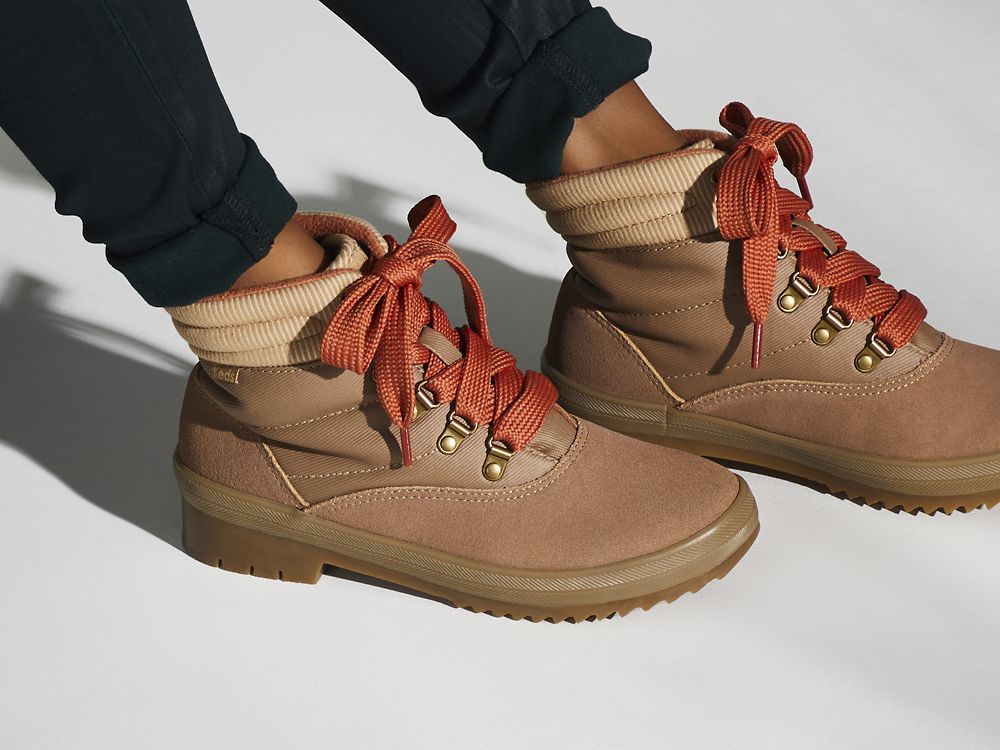 μποτεσ Keds Camp Boot σουετ & Splash Twill w/ Thinsulate™ γυναικεια καφε | GR-97171