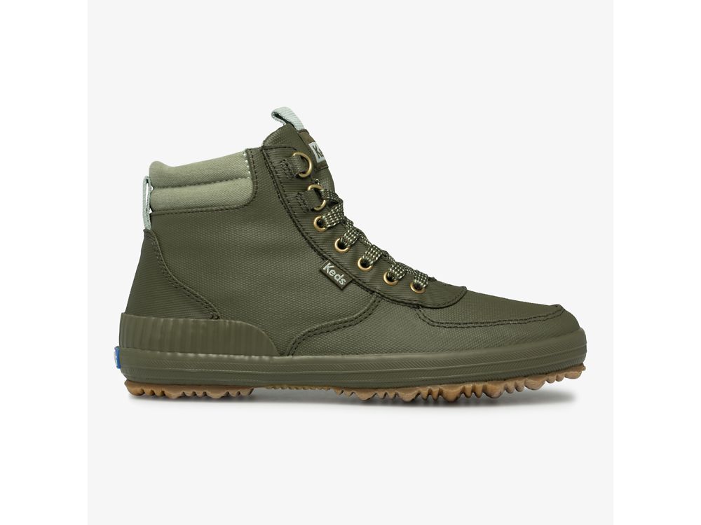 μποτεσ Keds Scout Boot III θαλασσης Resistant Twill γυναικεια Ελιά | GR-28021