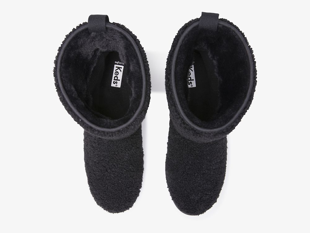 μποτεσ Keds Tally Boot Faux Shearling γυναικεια μαυρα | GR-89384