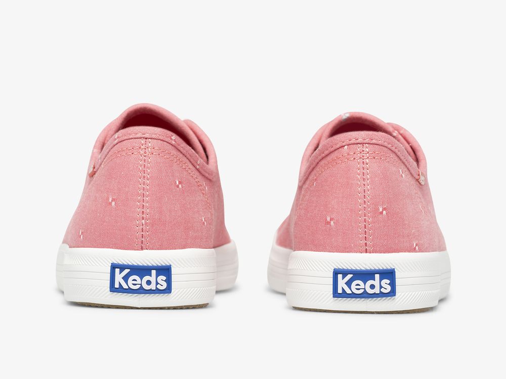 παπουτσια τενις Keds Kickstart Dobby Jacquard γυναικεια κοκκινα | GR-84054