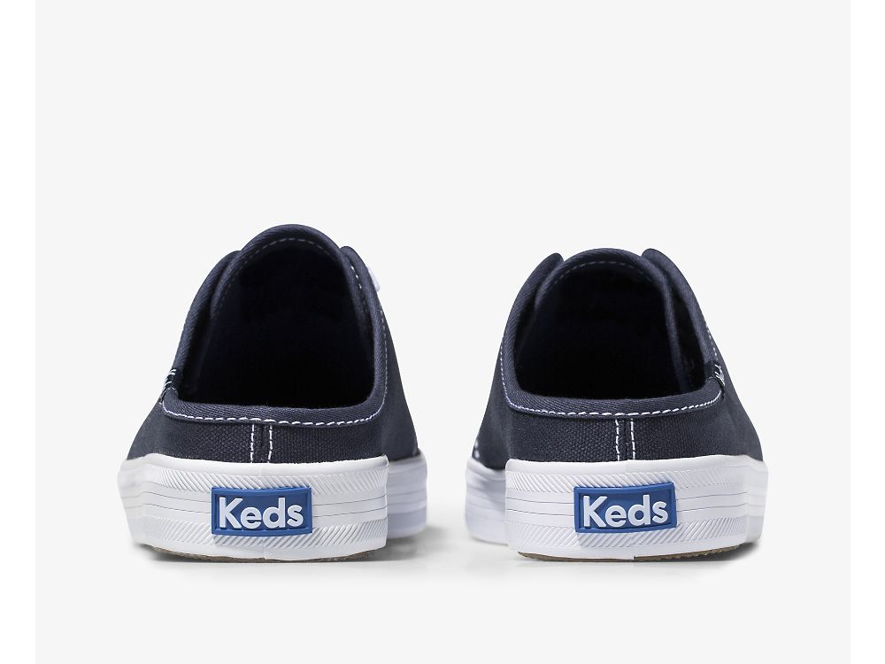 παπουτσια τενις Keds Kickstart Mule καμβα γυναικεια σκουρο μπλε | GR-96926