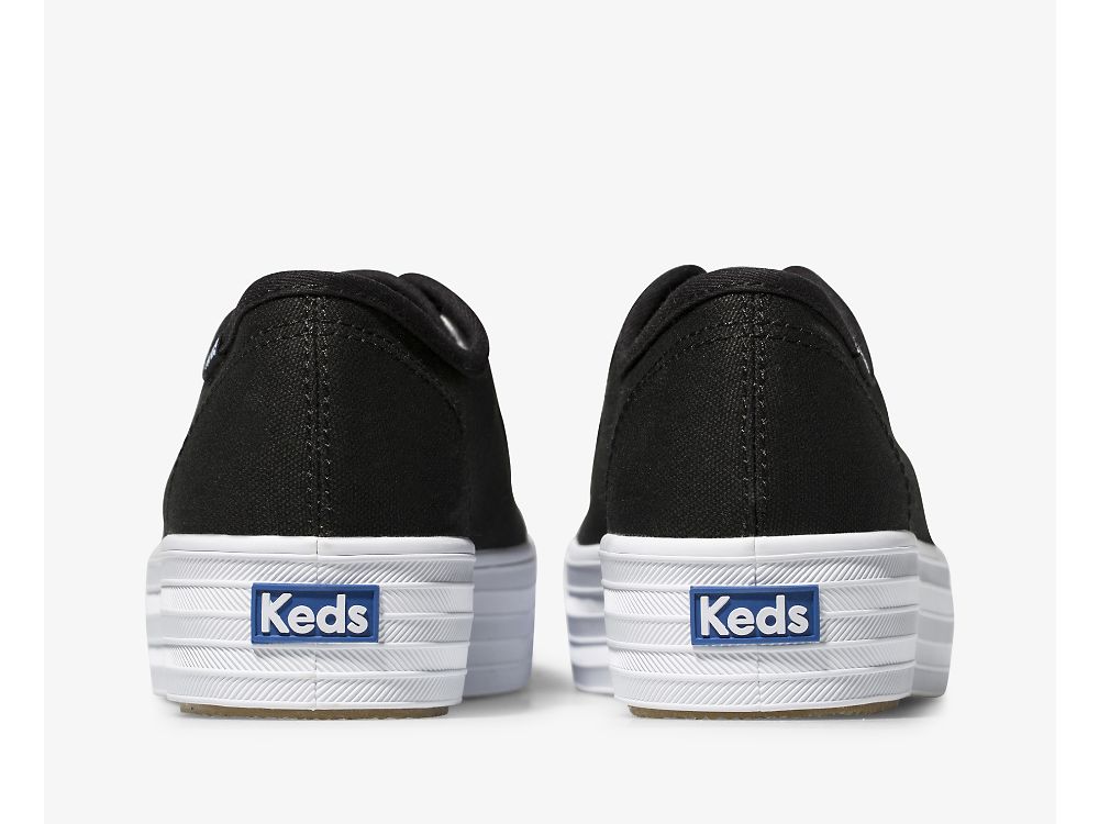 παπουτσια τενις Keds Triple Kick γυναικεια μαυρα | GR-75739