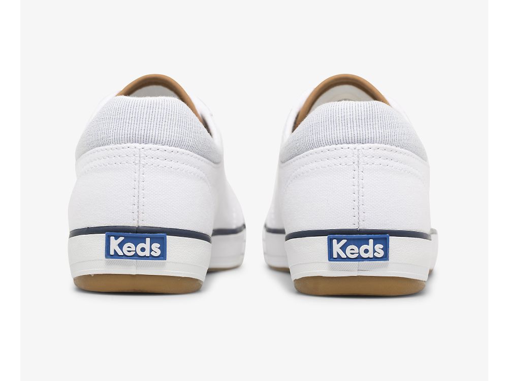 παπουτσιαμεκορδονια Keds Center II καμβα Stripe γυναικεια ασπρα | GR-25690