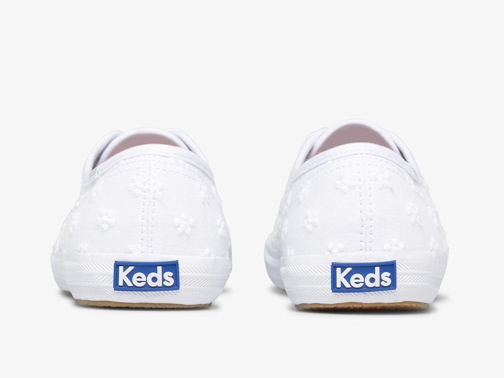 παπουτσιαμεκορδονια Keds Champion Daisy Eyelet γυναικεια ασπρα | GR-76551