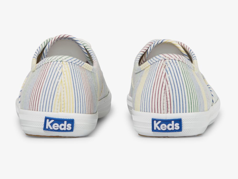 παπουτσιαμεκορδονια Keds Champion Surf Stripe γυναικεια ασπρα Πολύχρωμο | GR-79315