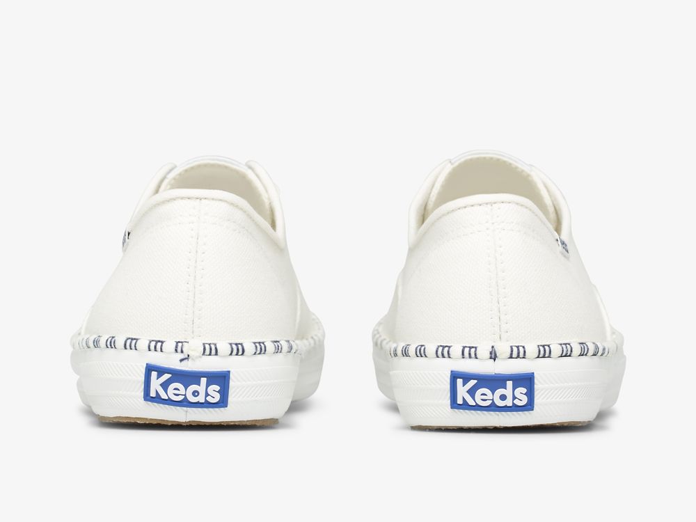 παπουτσιαμεκορδονια Keds Champion Wave γυναικεια ασπρα | GR-17655