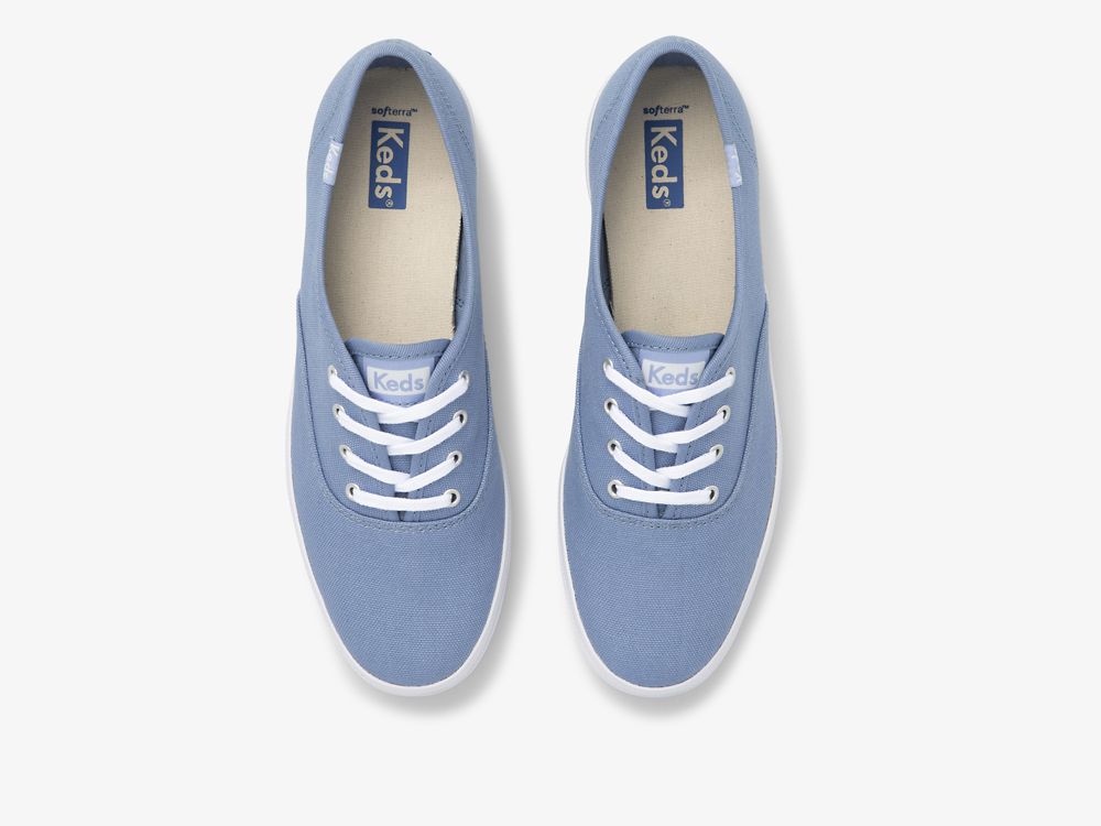 παπουτσιαμεκορδονια Keds Champion καμβα Washable γυναικεια μπλε | GR-49975