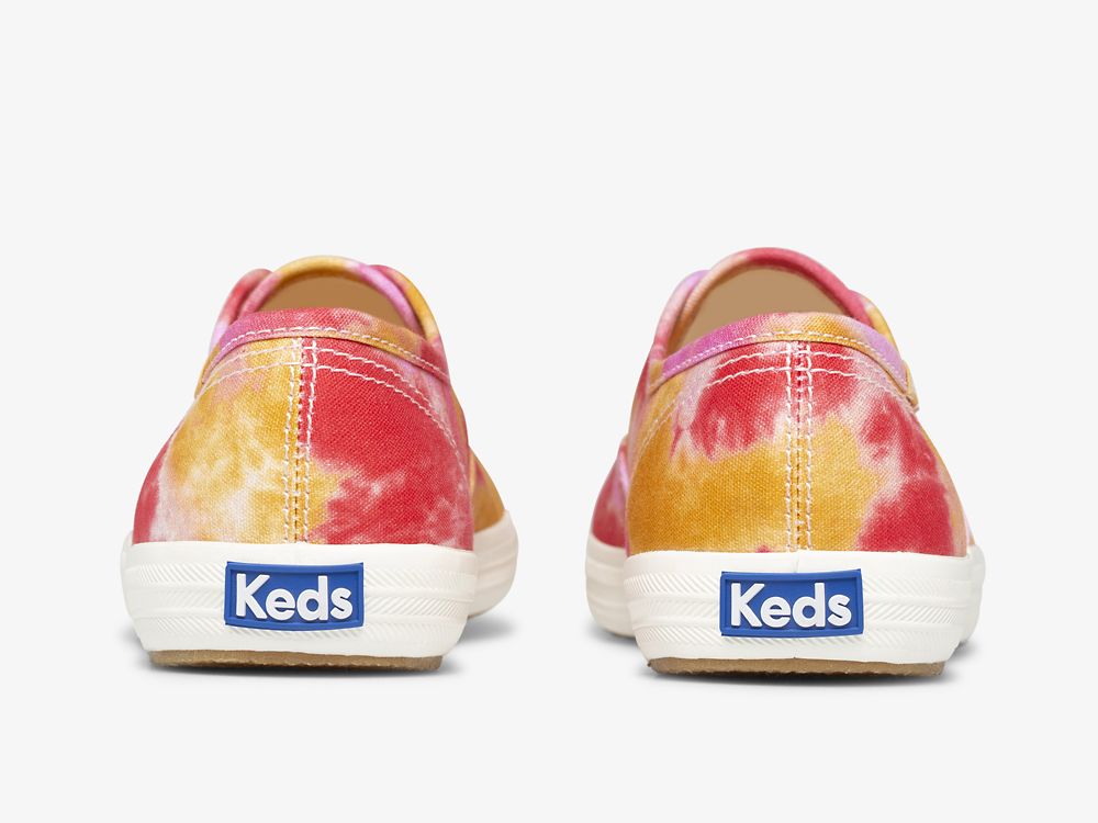 παπουτσιαμεκορδονια Keds Champion καμβα Tie Dye γυναικεια ροζ πορτοκαλι | GR-72895