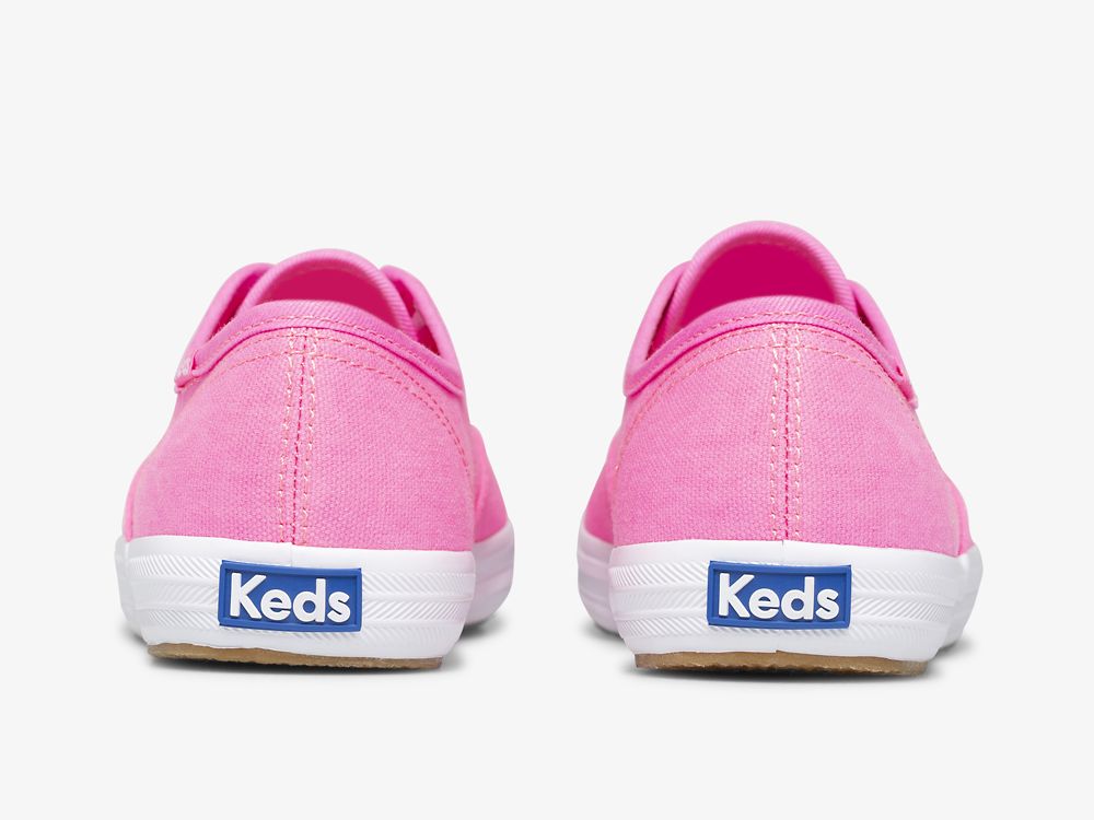 παπουτσιαμεκορδονια Keds Champion καμβα Neon Washable γυναικεια ροζ | GR-79227