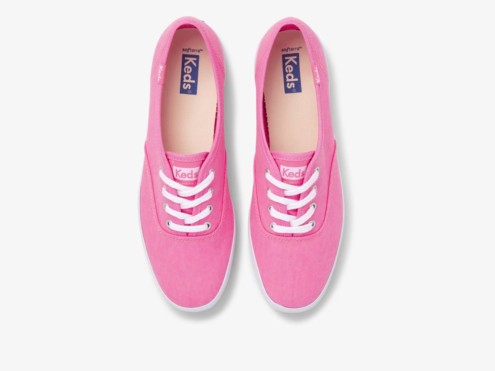 παπουτσιαμεκορδονια Keds Champion καμβα Neon Washable γυναικεια ροζ | GR-79227