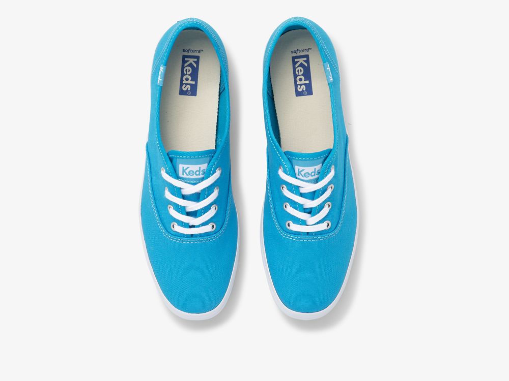 παπουτσιαμεκορδονια Keds Champion καμβα Neon Washable γυναικεια μπλε | GR-87067