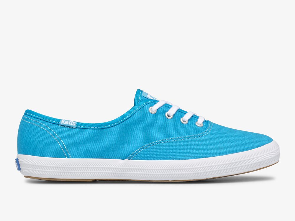 παπουτσιαμεκορδονια Keds Champion καμβα Neon Washable γυναικεια μπλε | GR-87067