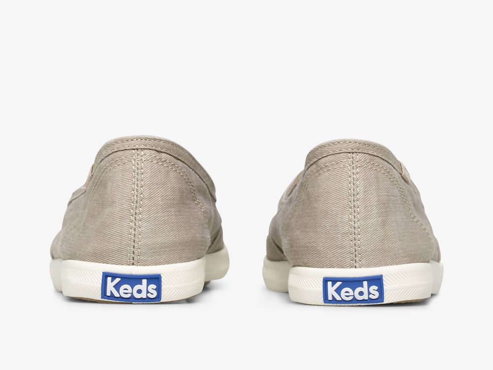 παπουτσιαμεκορδονια Keds Chillax Mini Twill Washable γυναικεια καφε | GR-70250