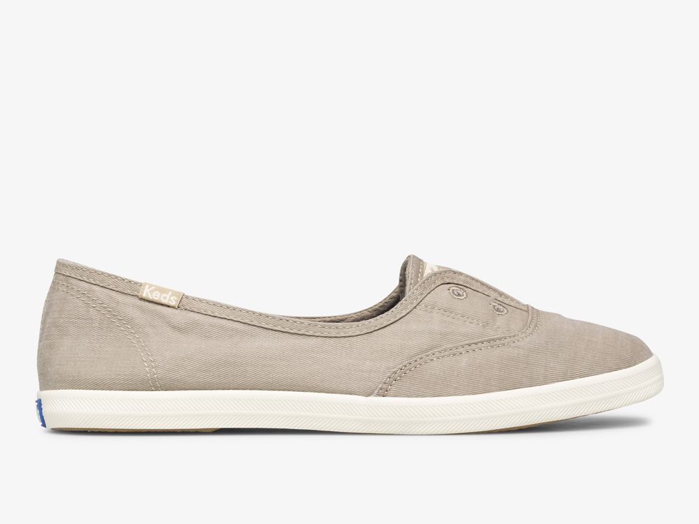 παπουτσιαμεκορδονια Keds Chillax Mini Twill Washable γυναικεια καφε | GR-70250