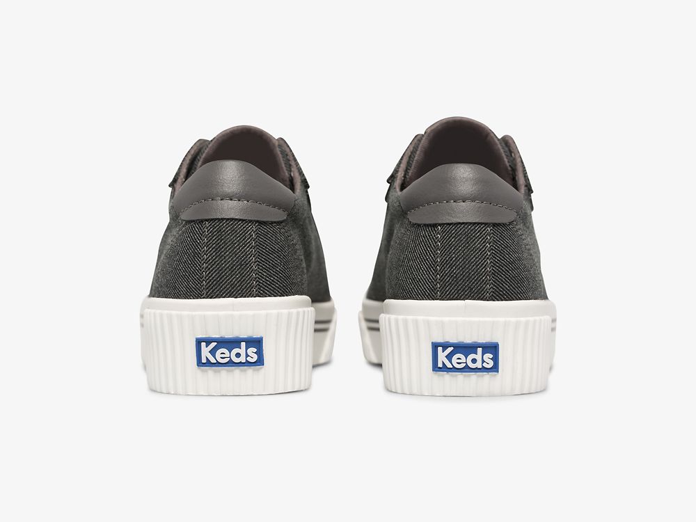 παπουτσιαμεκορδονια Keds Crew Kick Alto Soft Twill γυναικεια γκρι | GR-61616