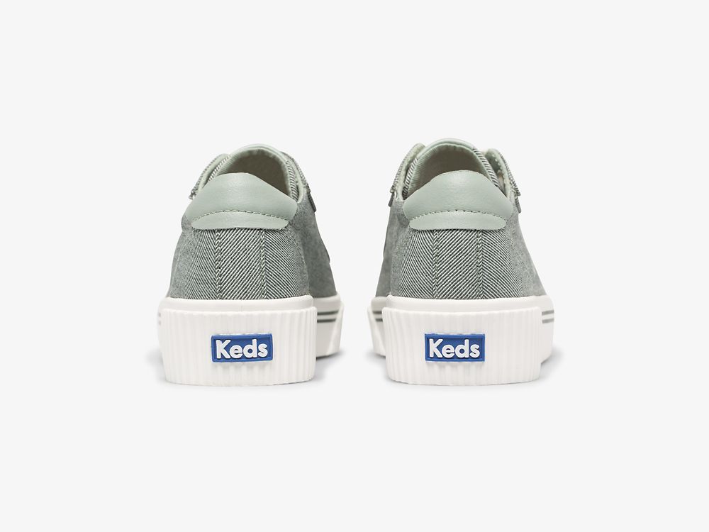 παπουτσιαμεκορδονια Keds Crew Kick Alto Soft Twill γυναικεια Ελιά | GR-66238