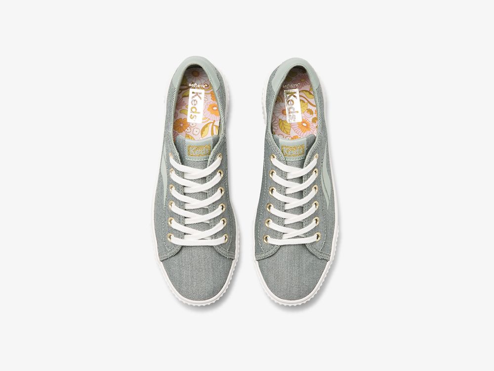 παπουτσιαμεκορδονια Keds Crew Kick Alto Soft Twill γυναικεια Ελιά | GR-66238