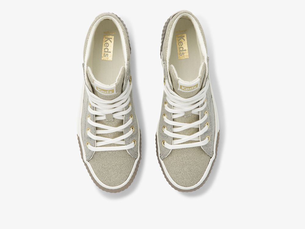 παπουτσιαμεκορδονια Keds Demi TRX Mid Metallic καμβα γυναικεια χαλκός | GR-64747