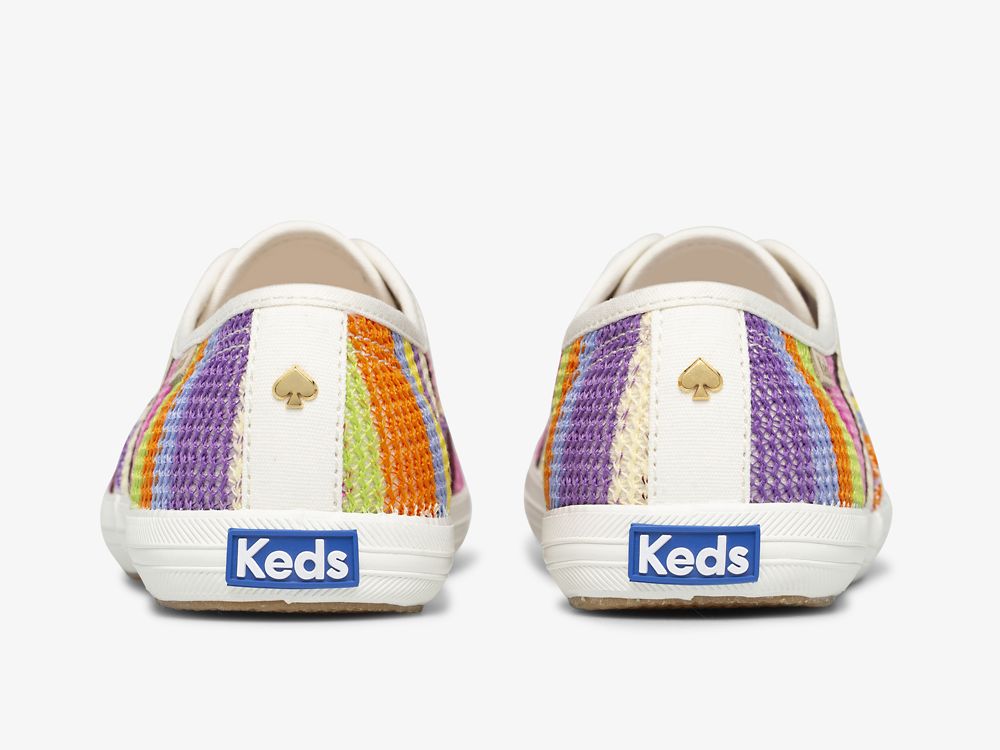 παπουτσιαμεκορδονια Keds Kate Spade New York Champion Crochet γυναικεια ροζ Πολύχρωμο | GR-31270