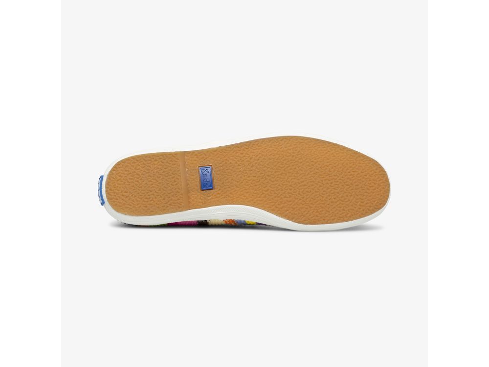 παπουτσιαμεκορδονια Keds Kate Spade New York Champion Crochet γυναικεια ροζ Πολύχρωμο | GR-31270