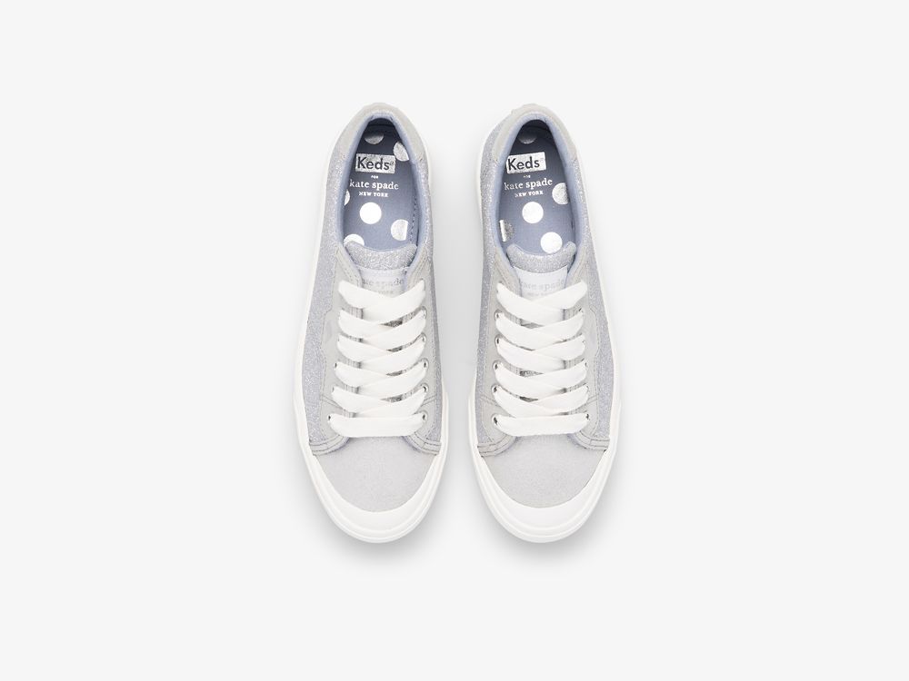 παπουτσιαμεκορδονια Keds Kate Spade New York Crew Kick 75 Mixed Media γυναικεια ασημι | GR-49884