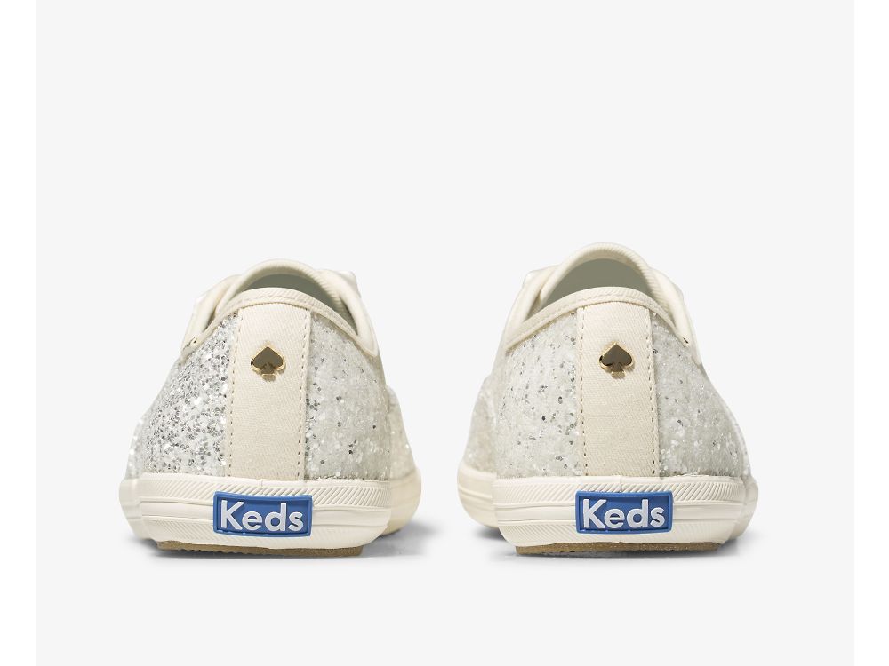 παπουτσιαμεκορδονια Keds Kate Spade New York Champion Glitter γυναικεια κρέμα | GR-82243