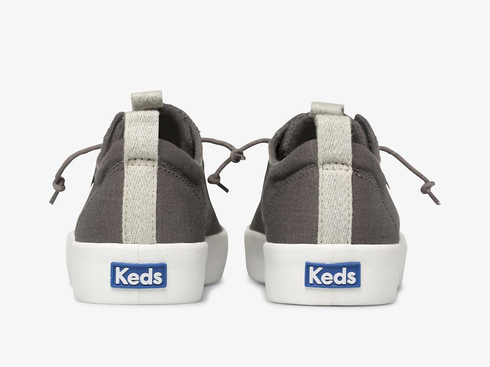 παπουτσιαμεκορδονια Keds Kickback Washable Feat. Organic βαμβακερα γυναικεια σκούρο γκρι | GR-28310