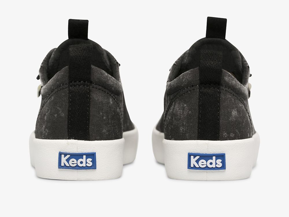 παπουτσιαμεκορδονια Keds Kickback Washable Feat. Organic βαμβακερα γυναικεια μαυρα | GR-77126