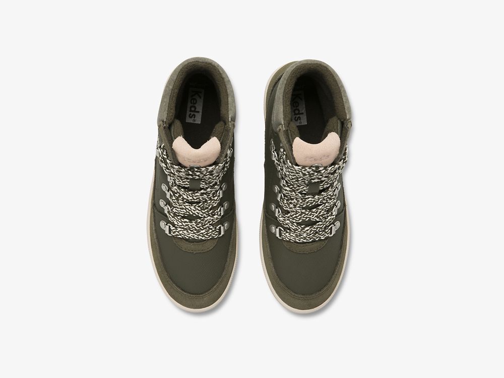 παπουτσιαμεκορδονια Keds Midland Boot σουετ & Splash Twill w/ Thinsulate™ γυναικεια πρασινο | GR-54755