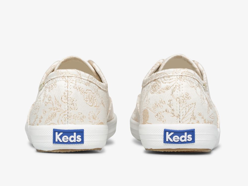 παπουτσιαμεκορδονια Keds Rifle Paper Co. Champion Colette Jacquard γυναικεια ασπρα | GR-88411